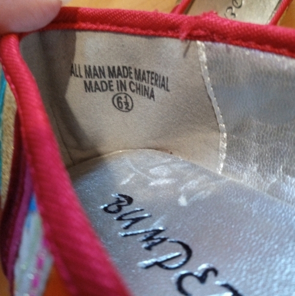 Bumper satin, velvet ribbon ballerina flats women's size 6.5 EUC - Picture 3 of 5